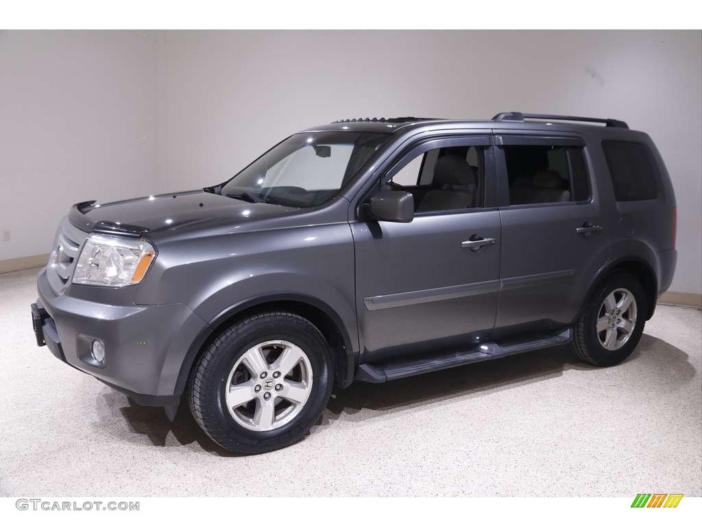 2011 Pilot EX-L 4WD - Polished Metal Metallic / Gray photo #3