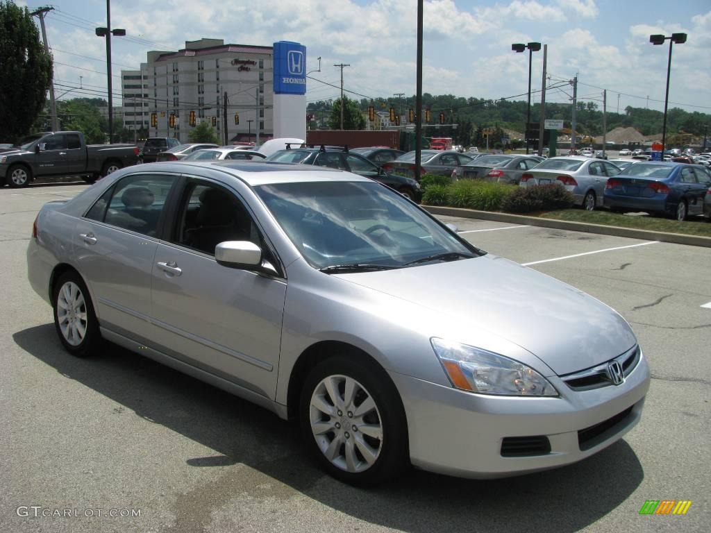2006 Accord EX-L V6 Sedan - Alabaster Silver Metallic / Gray photo #8