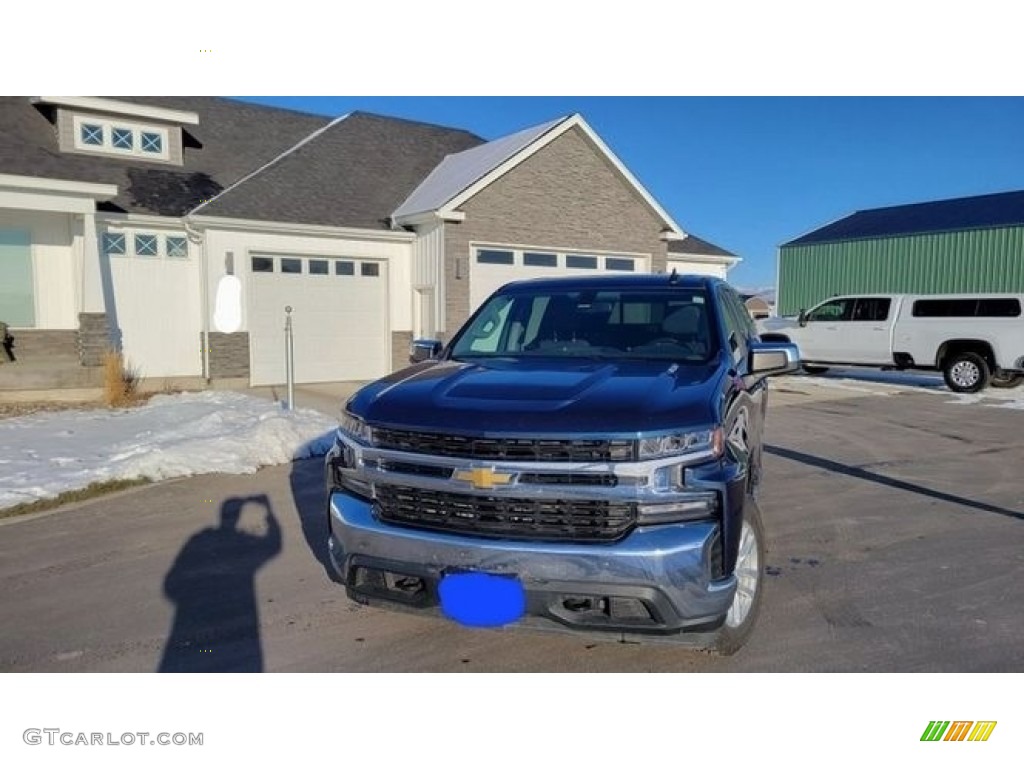 2020 Silverado 1500 LT Crew Cab 4x4 - Northsky Blue Metallic / Gideon/­Very Dark Atmosphere photo #2