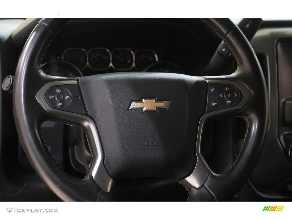 2016 Chevrolet Silverado 1500 LTZ Z71 Double Cab 4x4 Jet Black Steering Wheel Photo #143783791