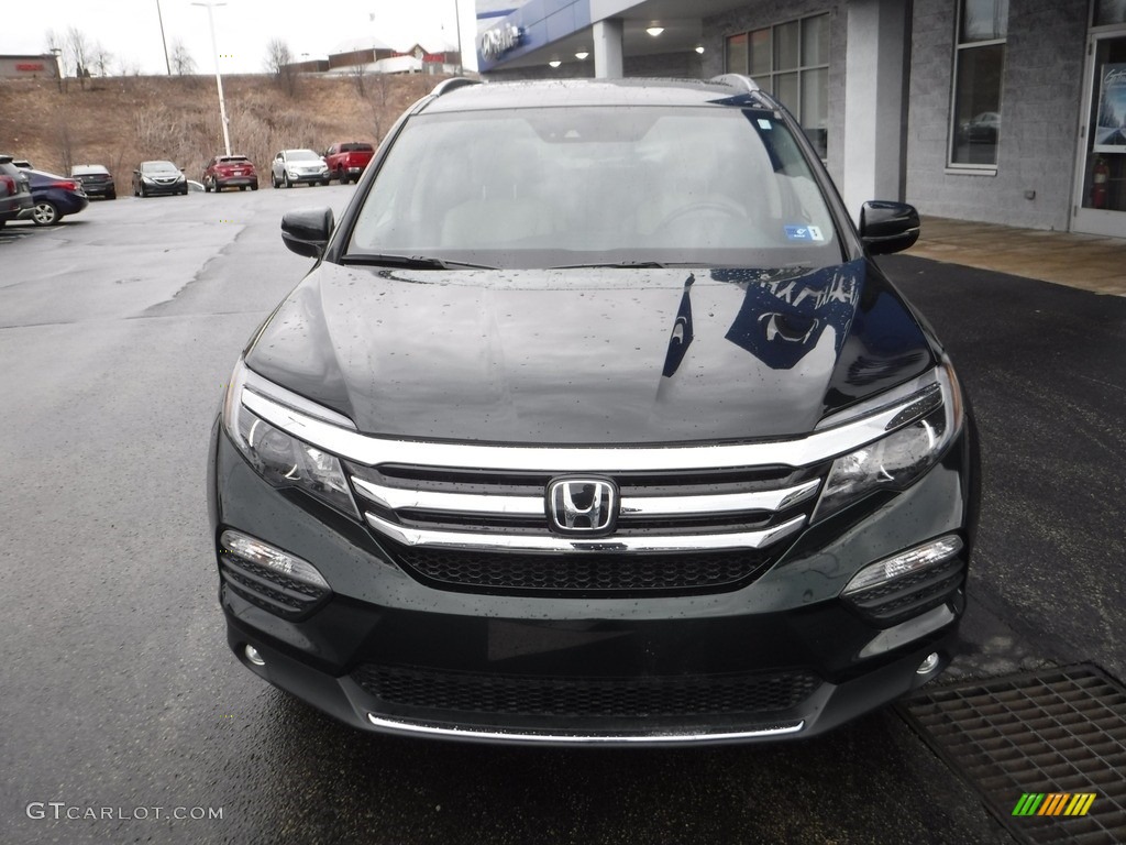 2018 Pilot Elite AWD - Black Forest Pearl / Beige photo #5