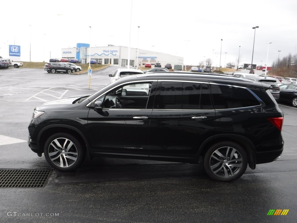 2018 Pilot Elite AWD - Black Forest Pearl / Beige photo #7