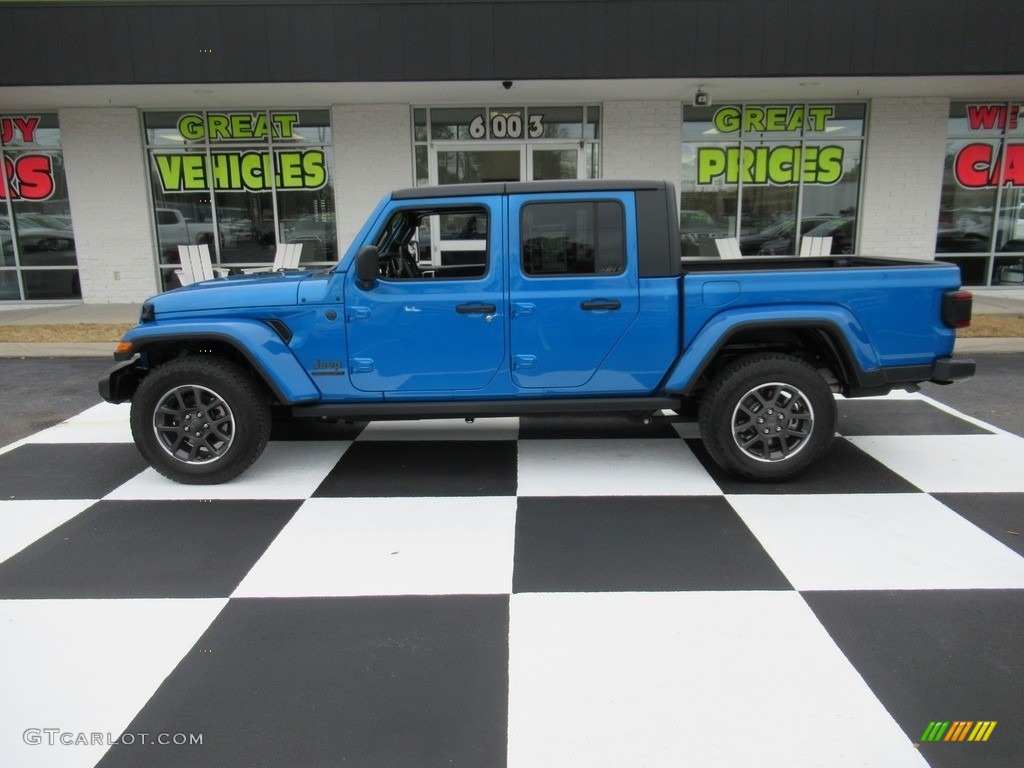 2021 Gladiator 80th Anniversary Edition 4x4 - Hydro Blue Pearl / Black photo #1