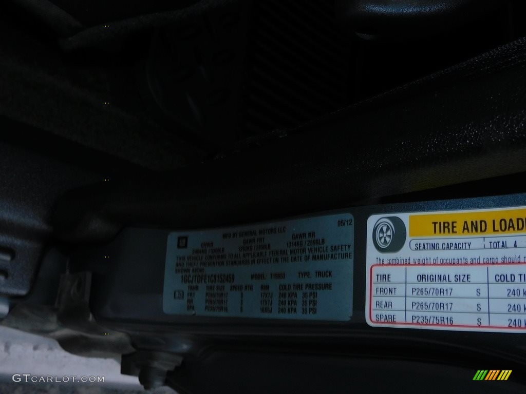 2012 Colorado LT Extended Cab 4x4 - Dark Gray Metallic / Ebony photo #21