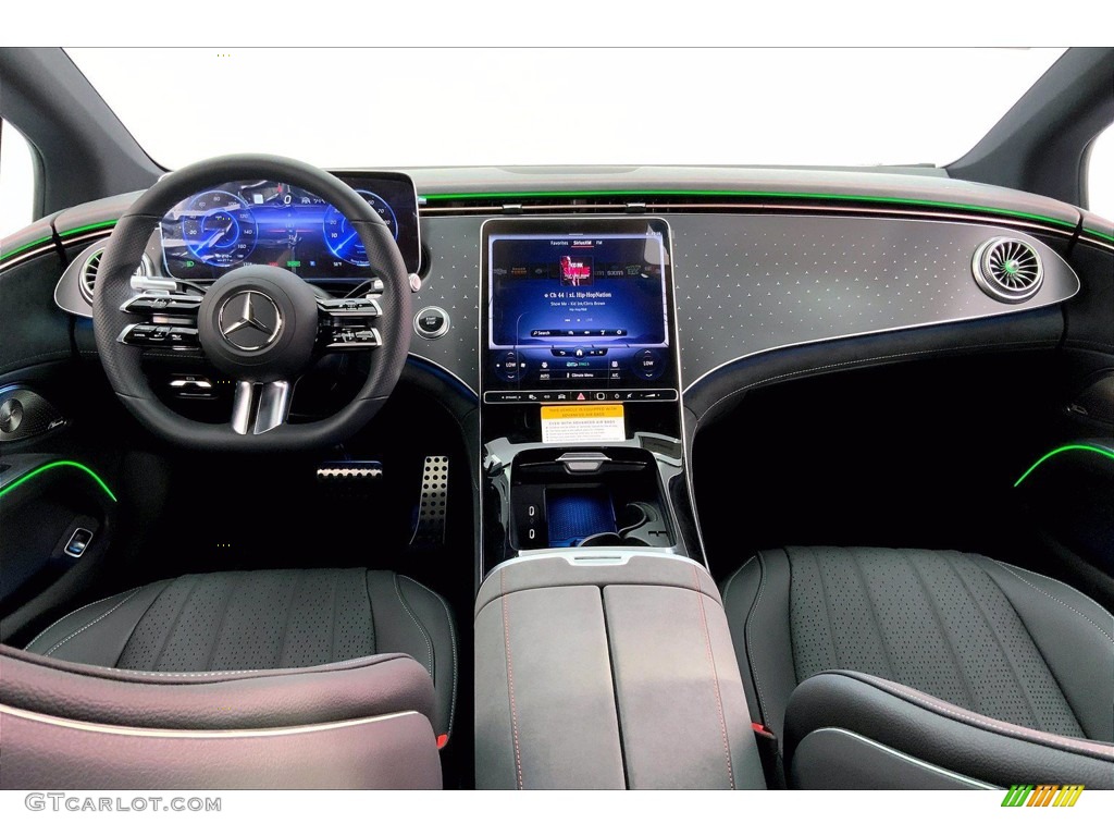 2022 Mercedes-Benz EQS 450+ Sedan Black/Space Gray Dashboard Photo #143790246