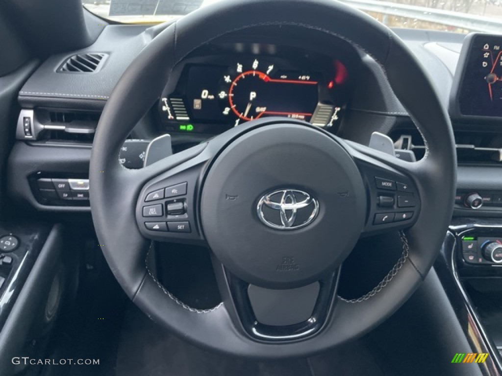 2022 Toyota GR Supra 3.0 Black Steering Wheel Photo #143790625