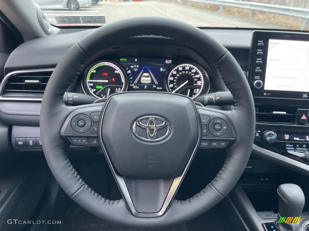 2022 Toyota Camry XSE Hybrid Black Steering Wheel Photo #143791418