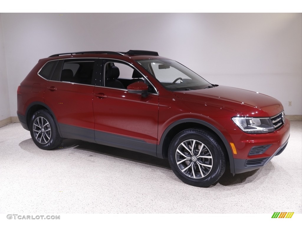 2019 Tiguan SE 4MOTION - Cardinal Red Metallic / Titan Black photo #1