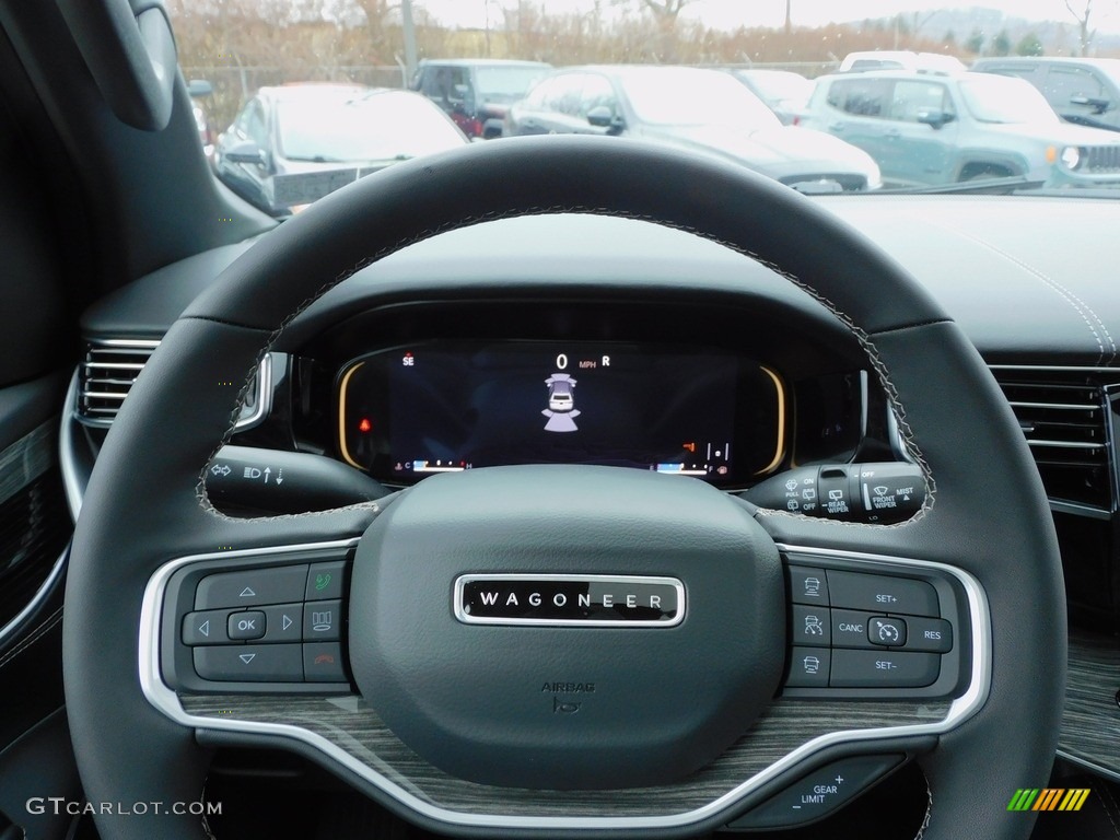 2022 Jeep Wagoneer Series III 4x4 Global Black Steering Wheel Photo #143792014