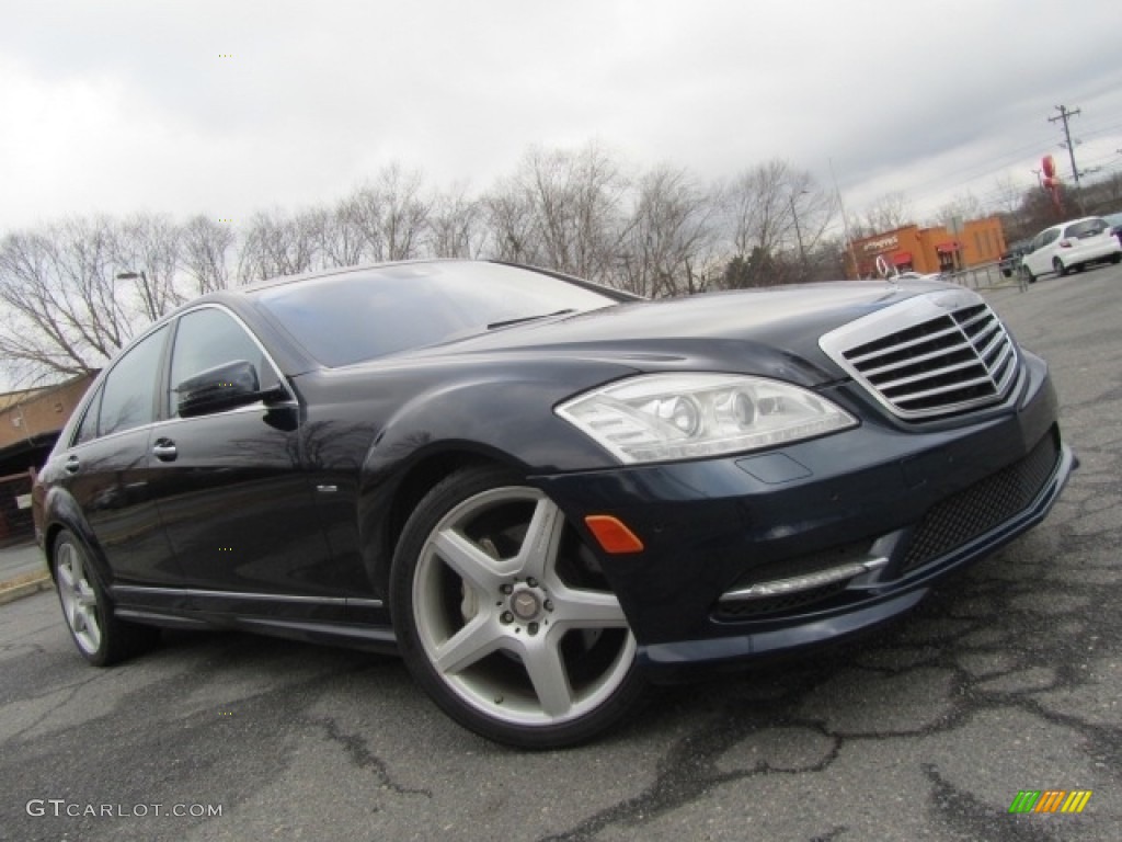 2012 S 550 Sedan - Lunar Blue Metallic / Cashmere/Savanna photo #1