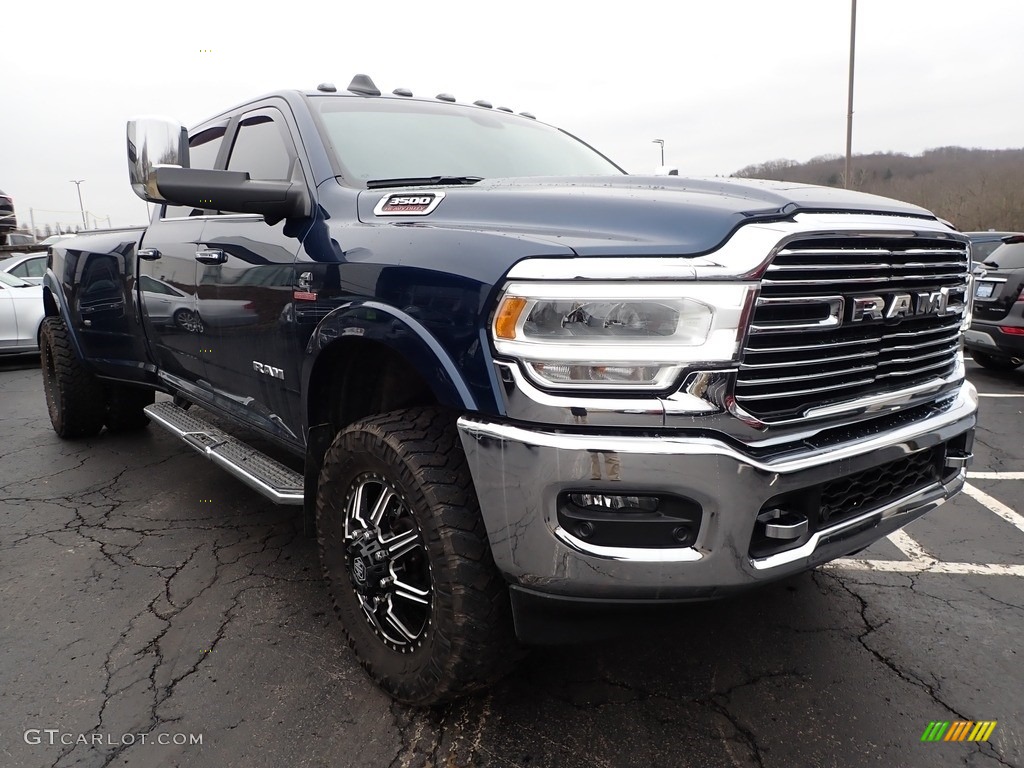 2020 3500 Laramie Crew Cab 4x4 - Patriot Blue Pearl / Black photo #4