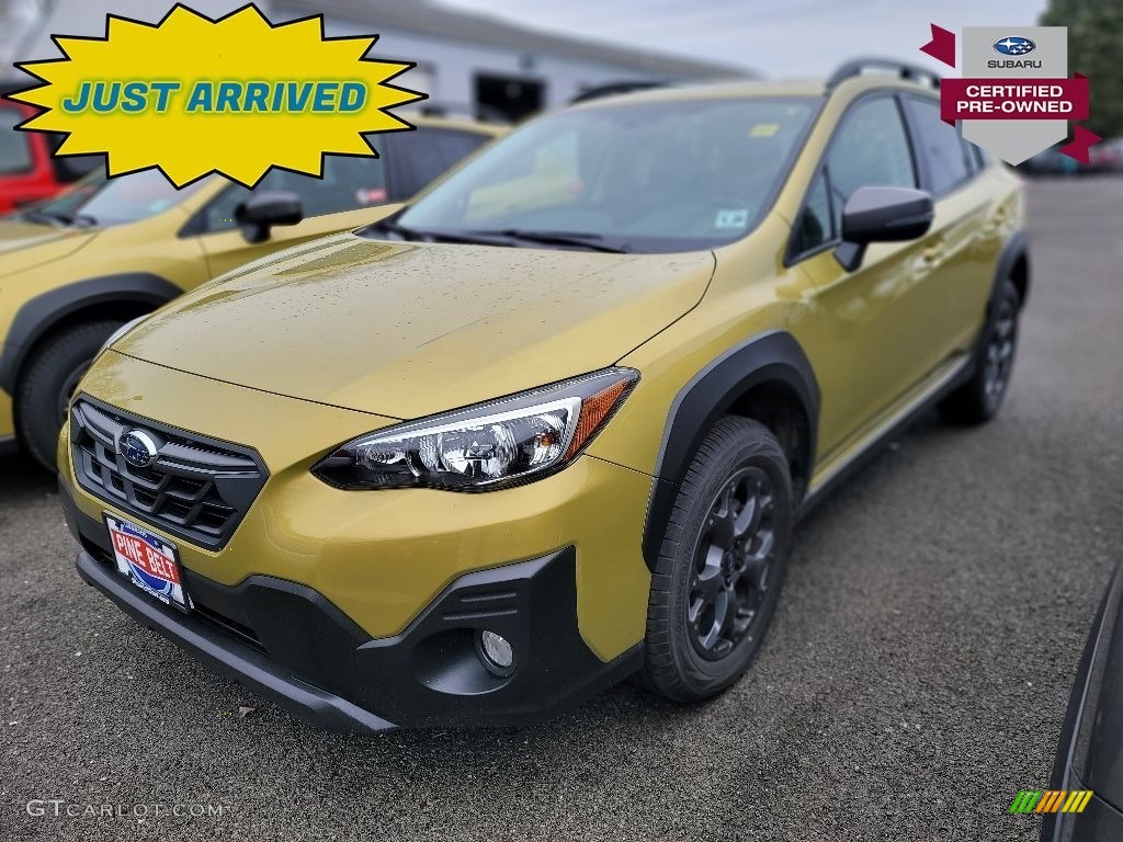2021 Crosstrek Sport - Plasma Yellow Pearl / Gray photo #1