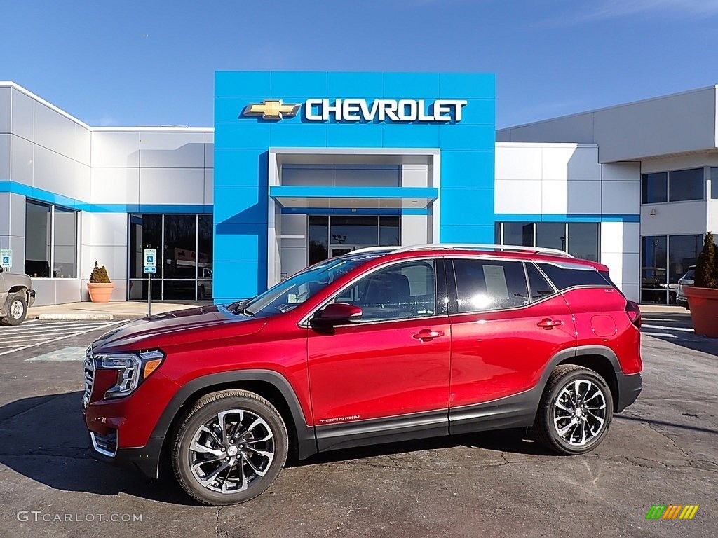 Cayenne Red Tintcoat 2022 GMC Terrain SLT AWD Exterior Photo #143796060