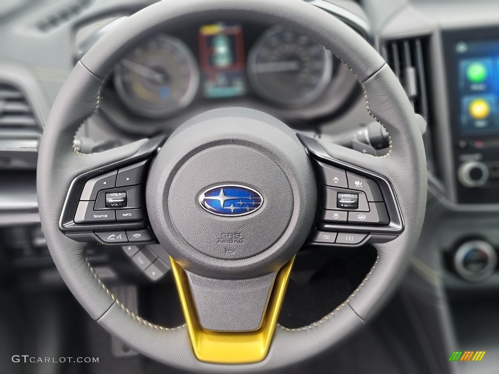2022 Subaru Crosstrek Sport Black Steering Wheel Photo #143796651