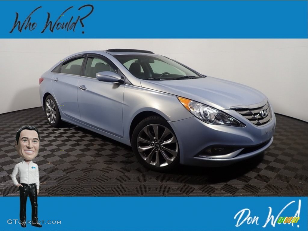 2011 Sonata SE 2.0T - Blue Sky Metallic / Black photo #2