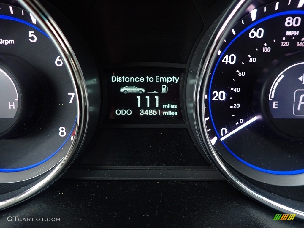 2011 Sonata SE 2.0T - Blue Sky Metallic / Black photo #42