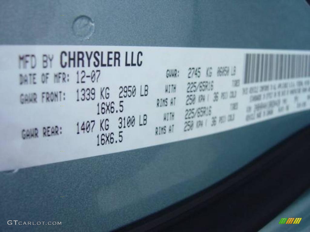 2008 Town & Country LX - Clearwater Blue Pearlcoat / Medium Slate Gray/Light Shale photo #30