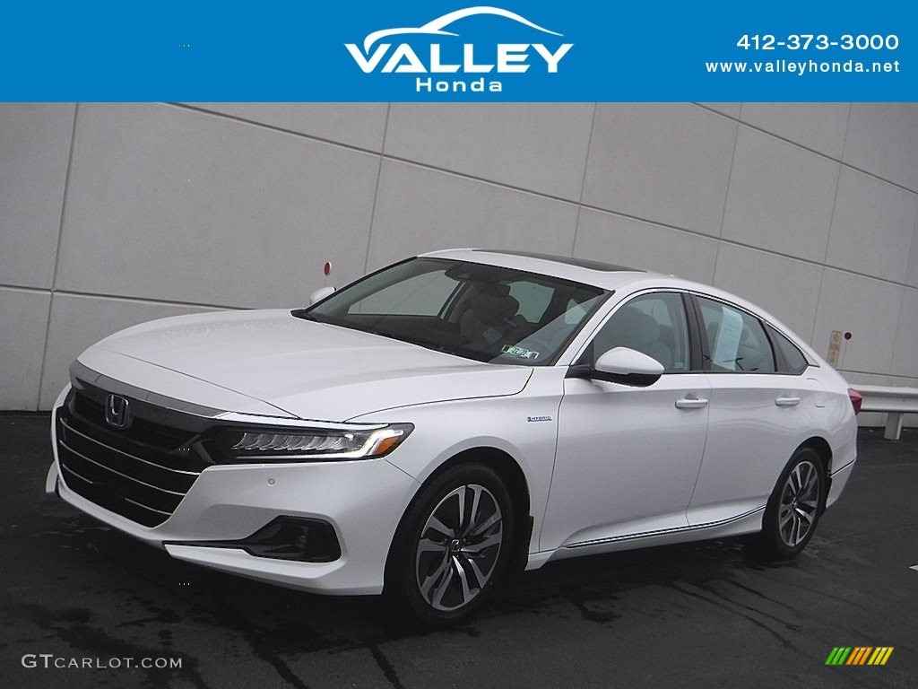 2021 Accord EX-L Hybrid - Platinum White Pearl / Ivory photo #1