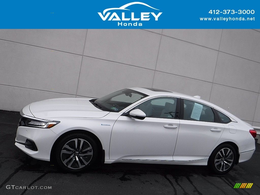 2021 Accord EX-L Hybrid - Platinum White Pearl / Ivory photo #2