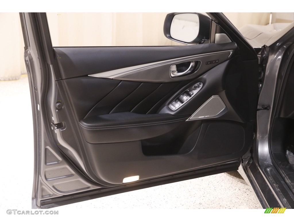 2017 Infiniti Q50 3.0t AWD Graphite Door Panel Photo #143804311