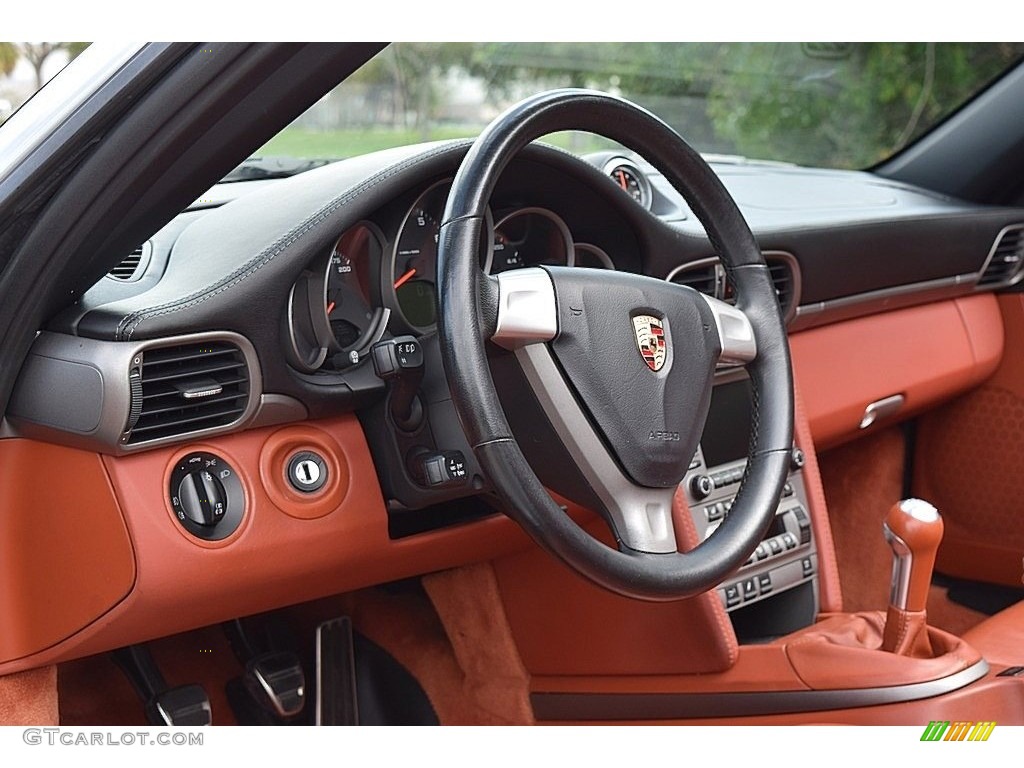 2006 911 Carrera 4 Cabriolet - GT Silver Metallic / Terracotta photo #31