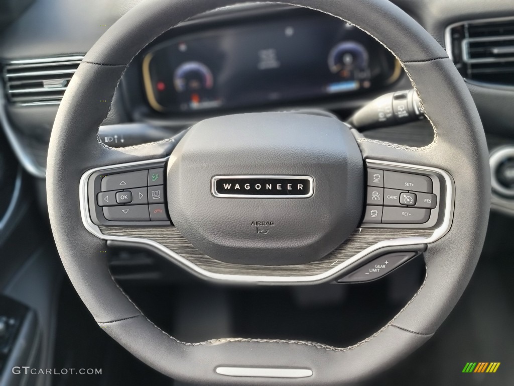 2022 Jeep Wagoneer Series III 4x4 Global Black Steering Wheel Photo #143807929