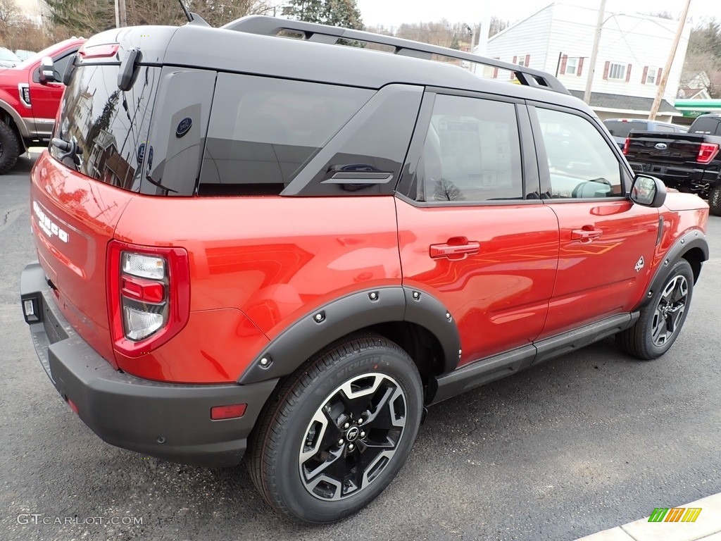 2022 Bronco Sport Outer Banks 4x4 - Hot Pepper Red / Ebony/Roast photo #6