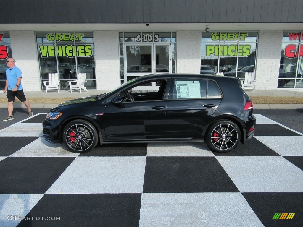 2021 Golf GTI Autobahn - Deep Black Pearl / Titan Black photo #1
