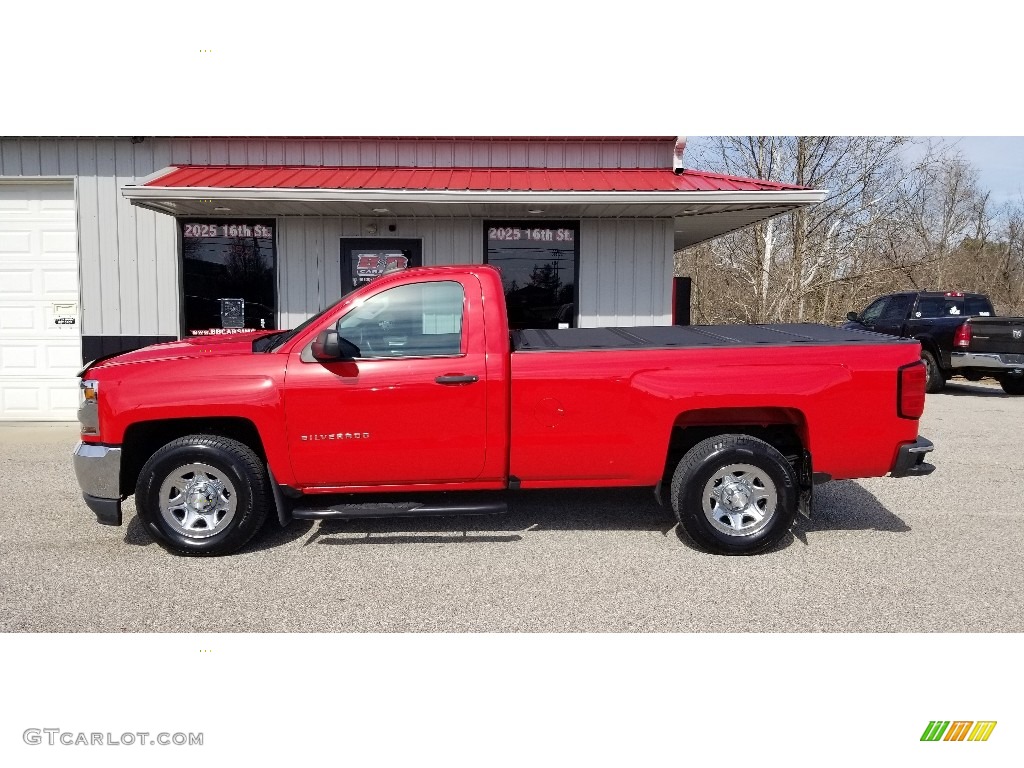 2017 Silverado 1500 WT Regular Cab - Red Hot / Dark Ash/Jet Black photo #1