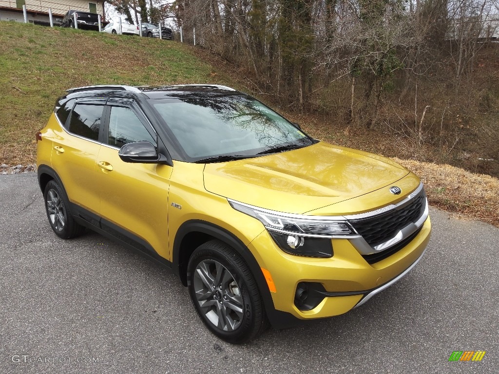 Starbright Yellow 2021 Kia Seltos S AWD Exterior Photo #143814371