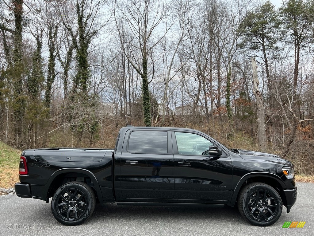 Diamond Black Crystal Pearl 2022 Ram 1500 Laramie G/T Crew Cab 4x4 Exterior Photo #143814998