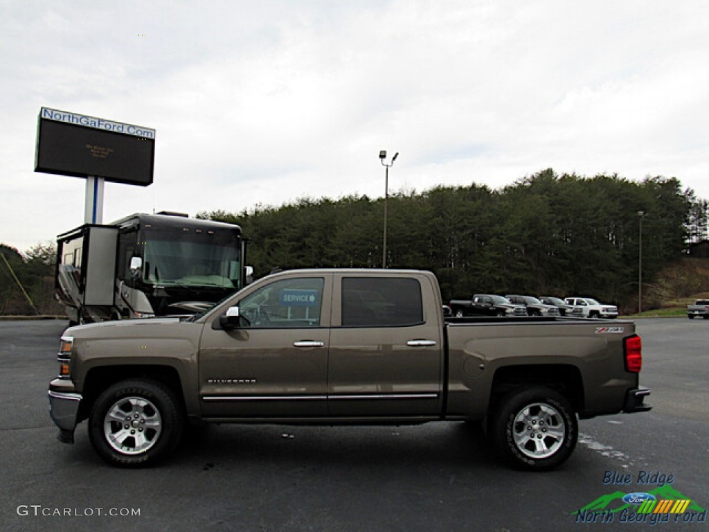 2014 Silverado 1500 LTZ Crew Cab 4x4 - Brownstone Metallic / Cocoa/Dune photo #2
