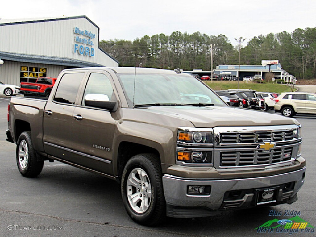 2014 Silverado 1500 LTZ Crew Cab 4x4 - Brownstone Metallic / Cocoa/Dune photo #7