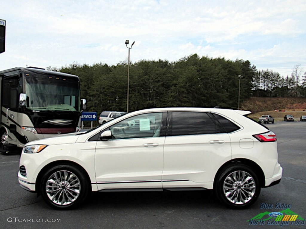 Star White Metallic 2022 Ford Edge Titanium AWD Exterior Photo #143815982