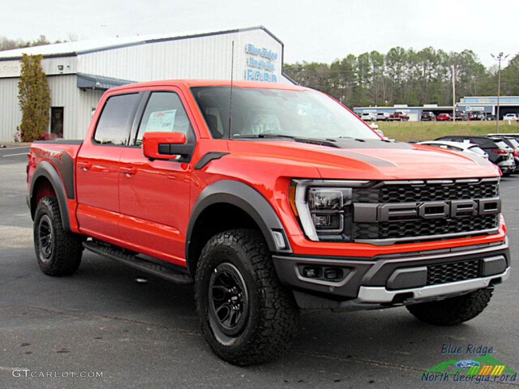 2021 F150 SVT Raptor SuperCrew 4x4 - Code Orange / Raptor Black photo #7