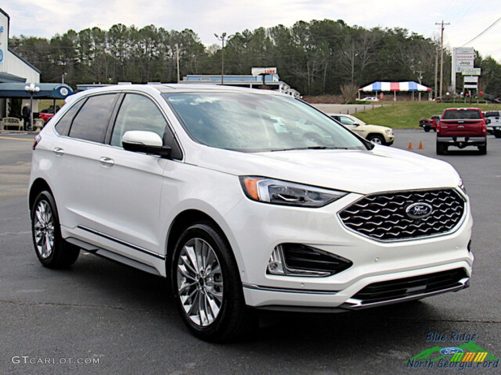 Star White Metallic 2022 Ford Edge Titanium AWD Exterior Photo #143816040