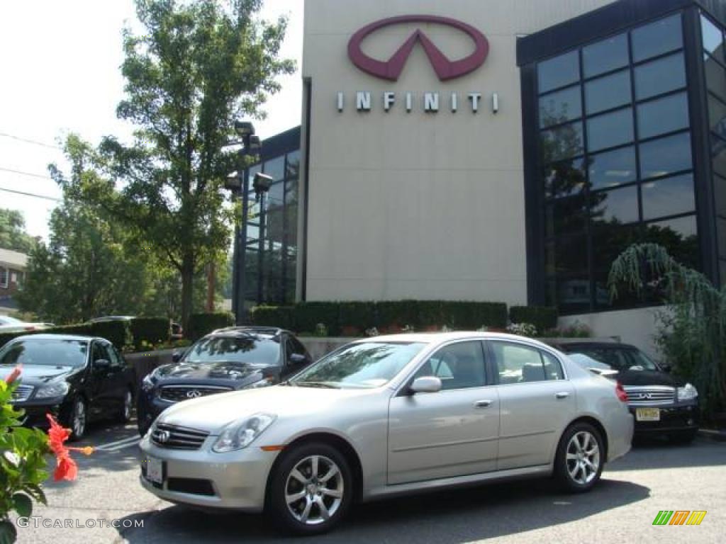 2005 G 35 x Sedan - Brilliant Silver Metallic / Wheat photo #1