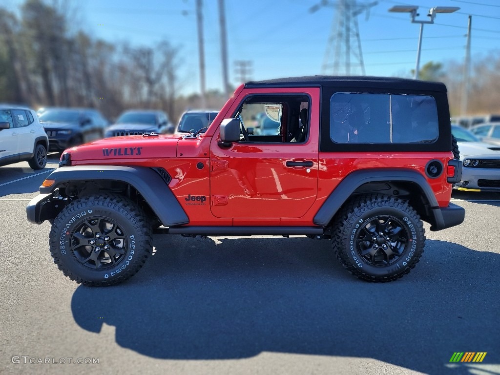 2022 Wrangler Willys 4x4 - Firecracker Red / Black photo #3