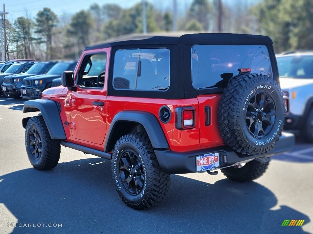 2022 Wrangler Willys 4x4 - Firecracker Red / Black photo #4