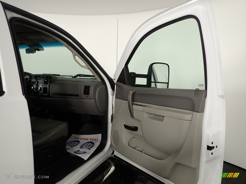2010 Chevrolet Silverado 3500HD Work Truck Crew Cab 4x4 Dually Dark Titanium Door Panel Photo #143820111