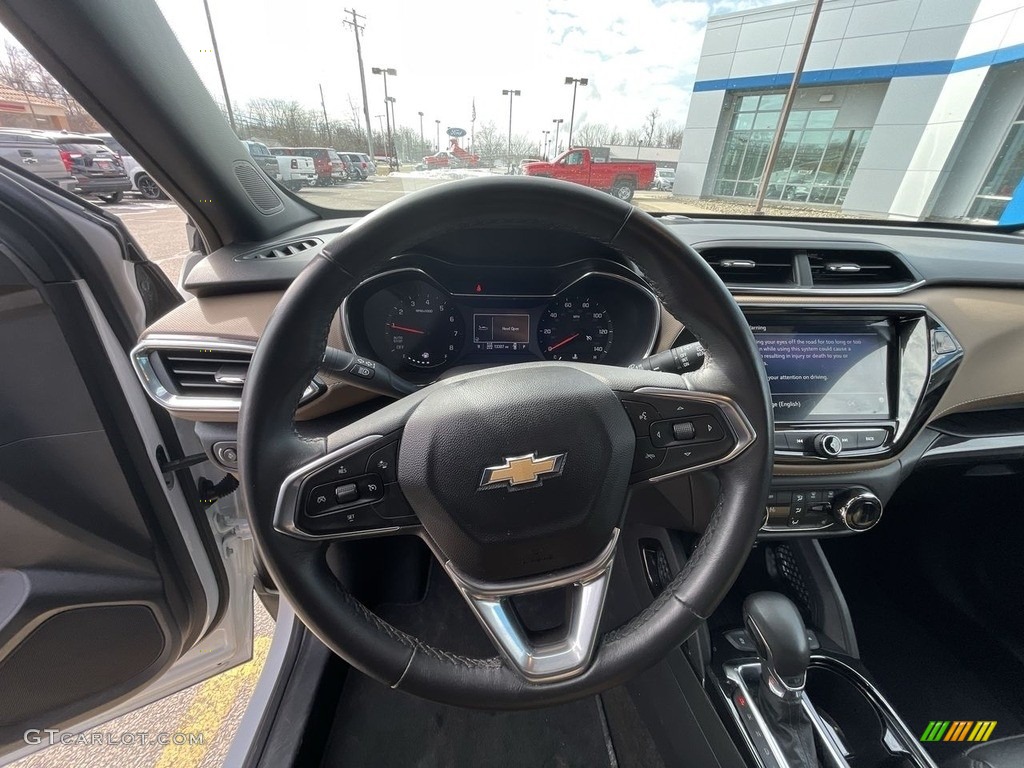 2021 Chevrolet Trailblazer ACTIV AWD Jet Black/Almond Butter Steering Wheel Photo #143820189