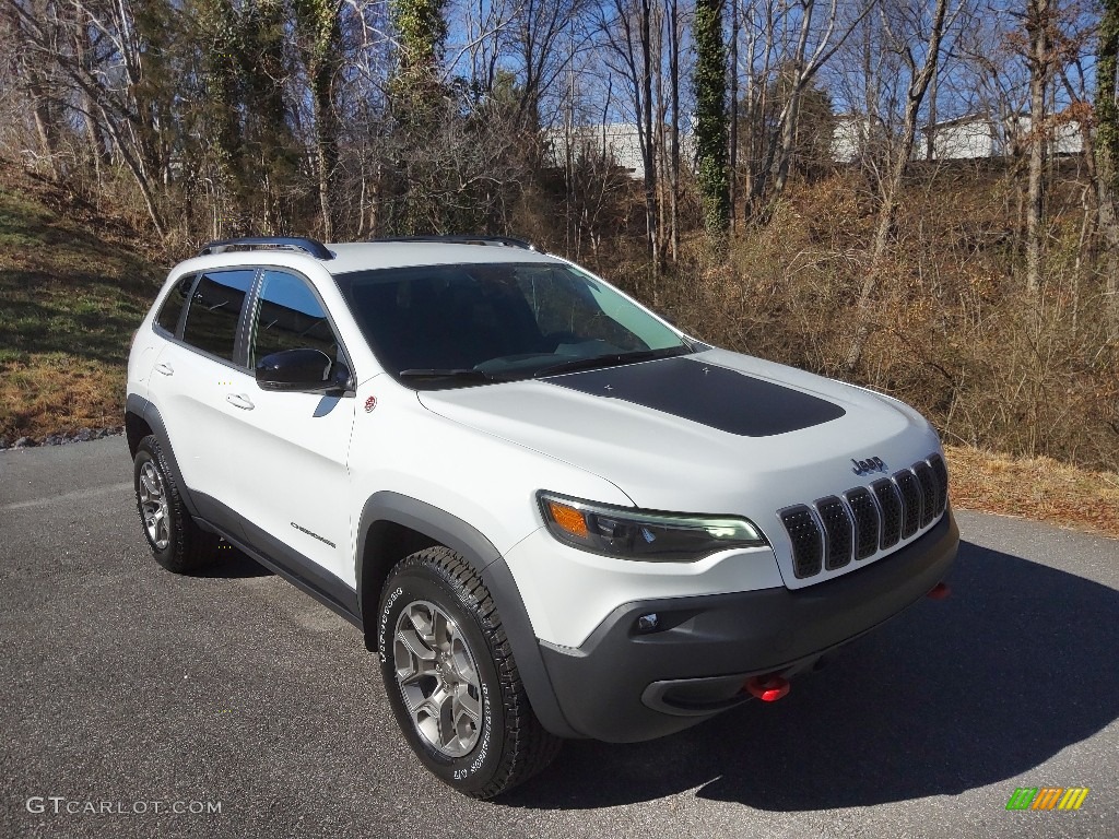 Bright White 2022 Jeep Cherokee Trailhawk 4x4 Exterior Photo #143820468