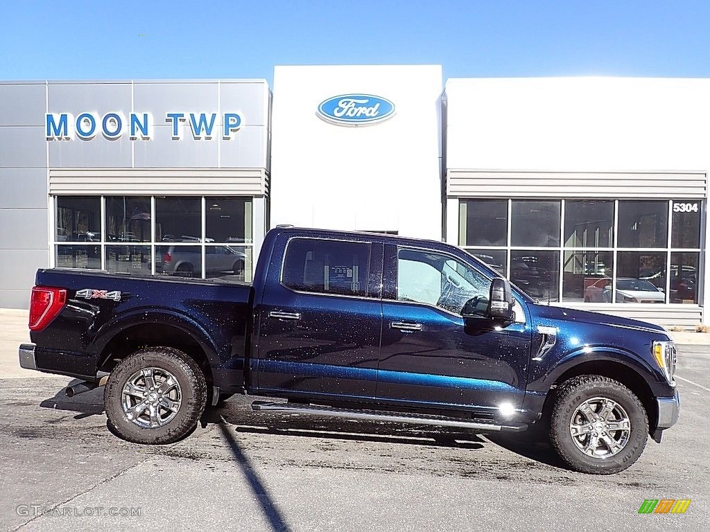 2021 F150 XLT SuperCrew 4x4 - Antimatter Blue / Medium Dark Slate photo #1
