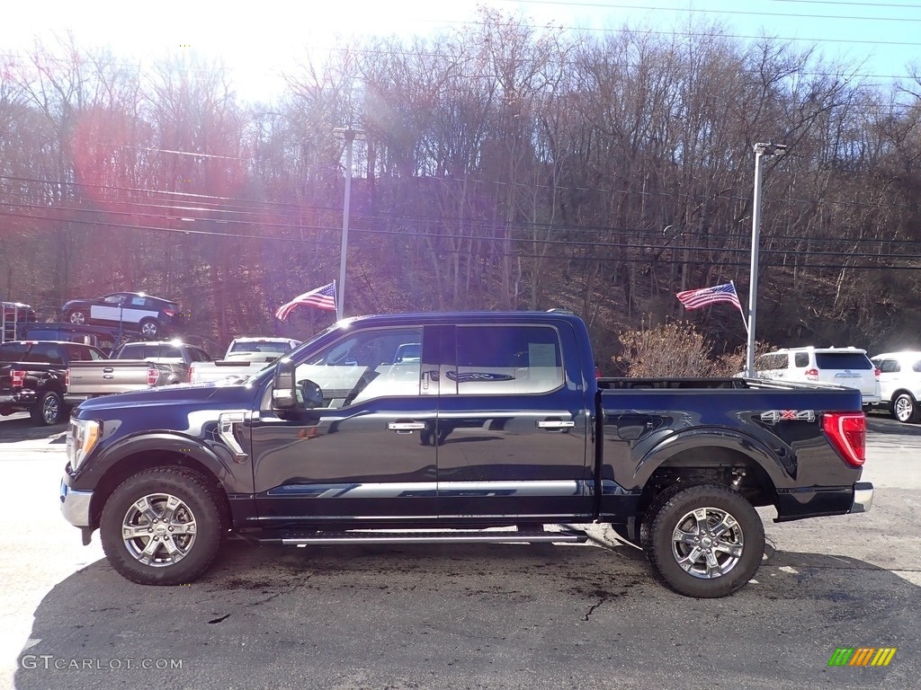 2021 F150 XLT SuperCrew 4x4 - Antimatter Blue / Medium Dark Slate photo #5