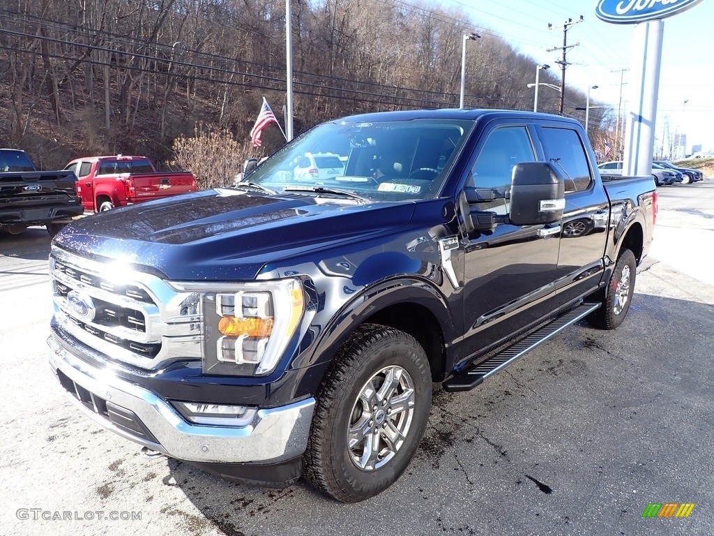2021 F150 XLT SuperCrew 4x4 - Antimatter Blue / Medium Dark Slate photo #6