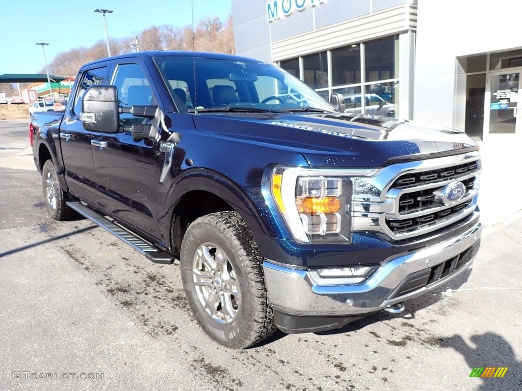 2021 F150 XLT SuperCrew 4x4 - Antimatter Blue / Medium Dark Slate photo #8