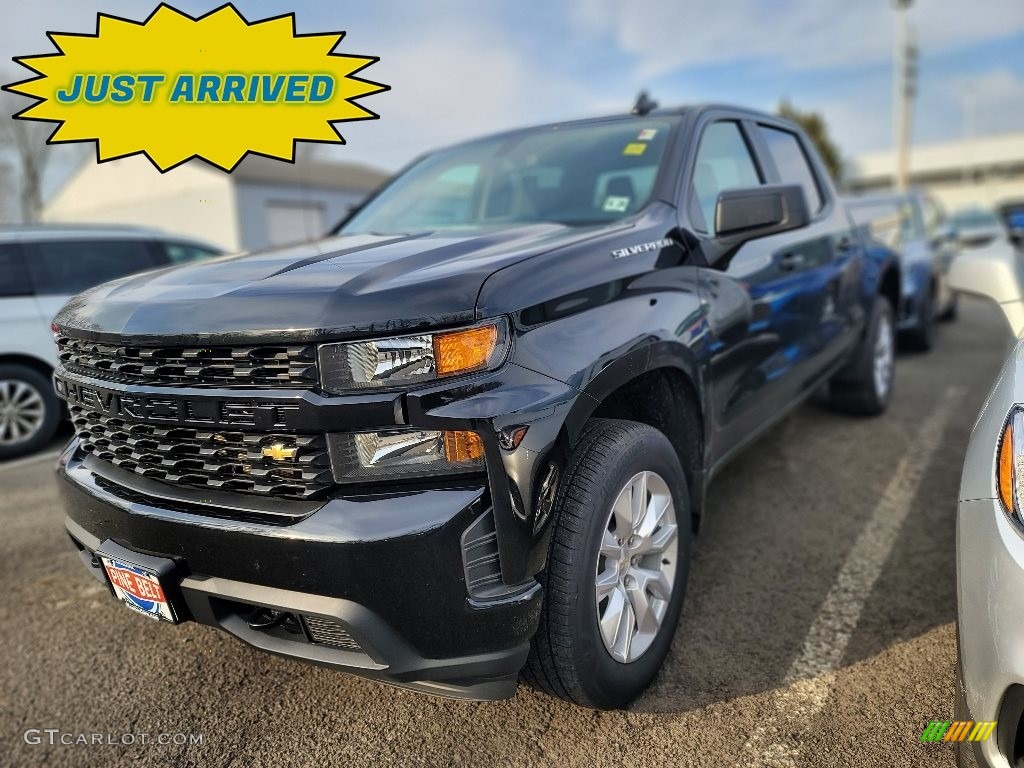 2020 Silverado 1500 Custom Crew Cab 4x4 - Black / Jet Black photo #1