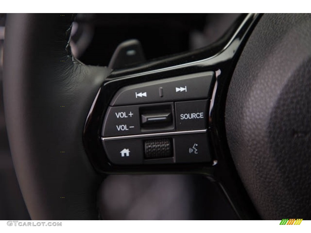 2022 Honda Civic Sport Hatchback Black Steering Wheel Photo #143826349