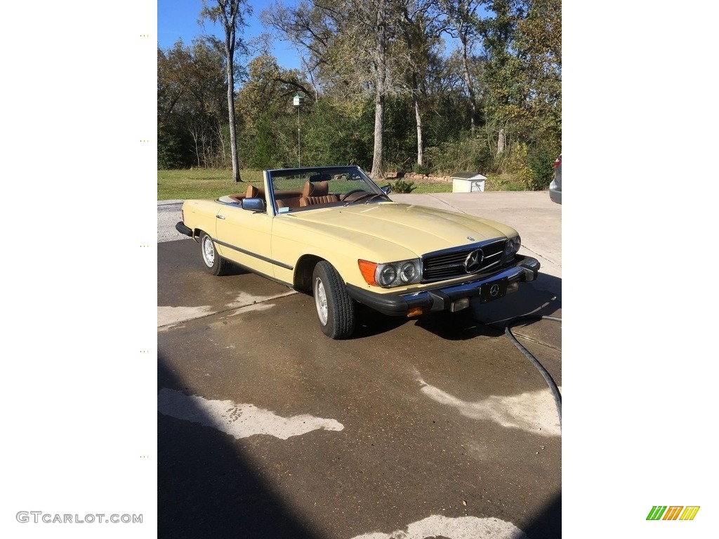 Maple Yellow 1979 Mercedes-Benz SL Class 450 SL Roadster Exterior Photo #143828161
