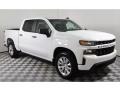 2021 Summit White Chevrolet Silverado 1500 Custom Crew Cab 4x4  photo #4